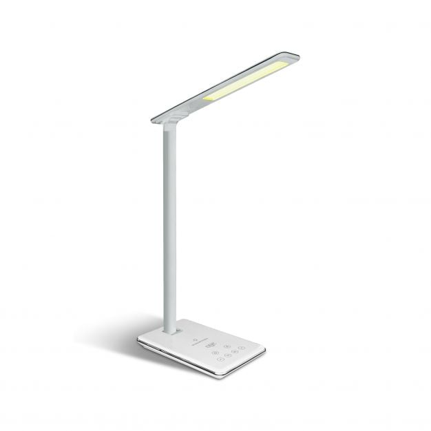 ONE Light - bureaulamp met USB-poort - 24,5 x 12 x 37,5 cm - 5W dimbare LED incl. - wit