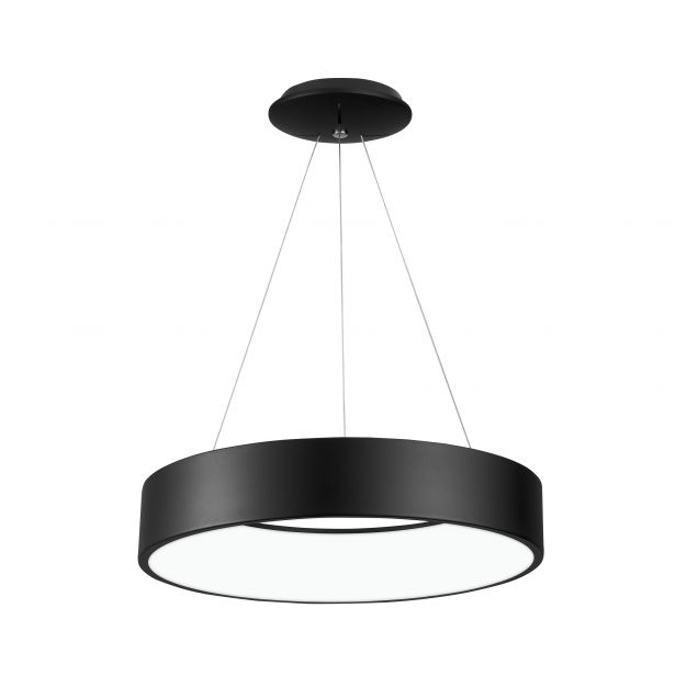 Nova Luce Rando - hanglamp - Ø 60 x 120 cm - 42W LED incl. - zwart