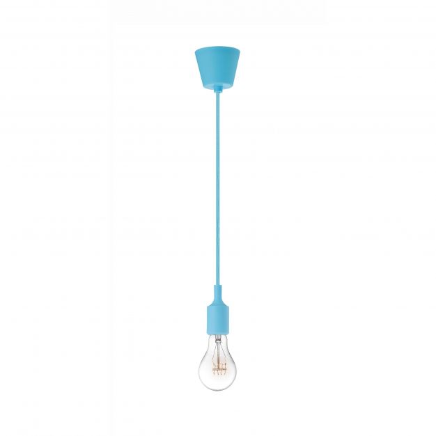 Nova Luce Swing - hanglamp - Ø 4,5 x 100 cm - hemelsblauw