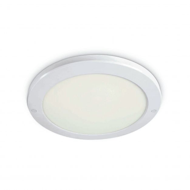 ONE Light Ultra Slim LED Panel Plafo - plafondverlichting - Ø 33 x 1,8 cm - 30W LED incl. - IP40 -  wit - warm witte lichtkleur