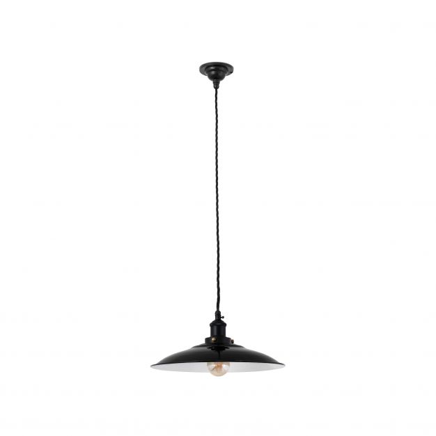 Faro Lang - hanglamp - Ø 34,5 x 14,9 cm - glanzend zwart
