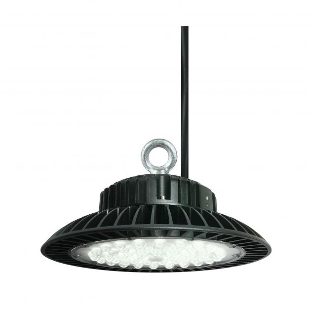 ONE Light Industrial LED UFO - buiten plafond/wandverlichting - Ø 35 x 18 cm - 200W LED incl. - IP65 - zwart