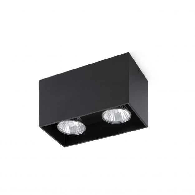 Faro Tecto - plafondverlichting - 16,5 x 8,2 x 9,5 cm - mat zwart