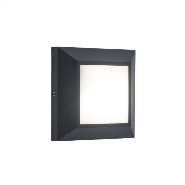 Lutec Helena - buiten wandverlichting - 10,1 x 3,2 cm - 4W LED incl. - IP54 - donkergrijs
