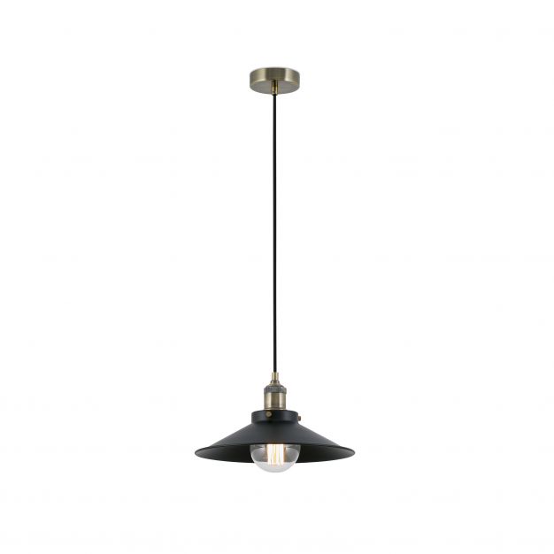 Faro Marlin - hanglamp - Ø 30 x 19 cm - zwart en goud