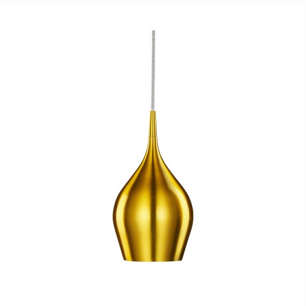 Searchlight Vibrant - hanglamp - Ø 12 x 142 cm - goud