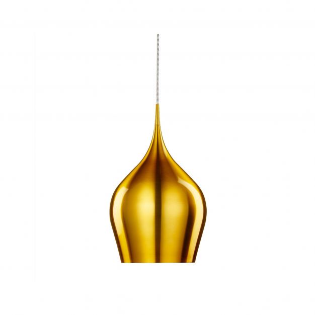Searchlight Vibrant - hanglamp - Ø 26 x 160 cm - goud