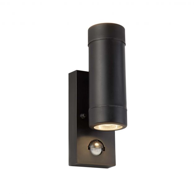Searchlight LED Outdoor - buiten wandverlichting met bewegingsmelder - 8 x 21 cm - 2 x 3W LED incl. - IP44 - zwart