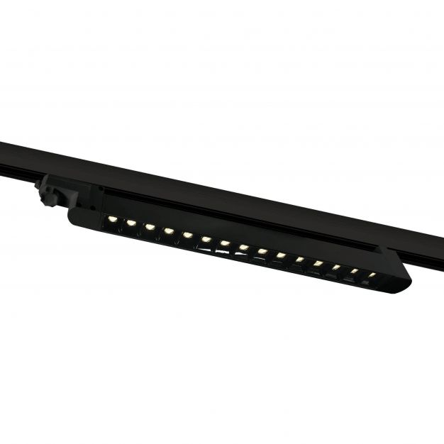 ONE Light Adjustable LED Linear Track Light - track spot - 3-fase railsysteem - 48 x 3,3 x 4,5 cm - 15 x 1W LED incl. - zwart