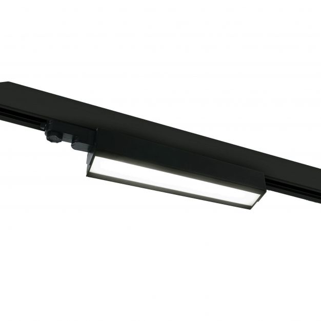 ONE Light Adjustable LED Linear Track Light - 3-fase railsysteem - 50 x 6 x 10 cm - 40W LED incl. - zwart - witte lichtkleur