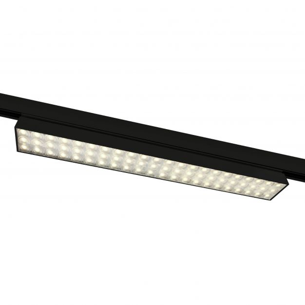 ONE Light High Power Linear - track light - 3-fase railsysteem - 58 x 4 x 6,4 cm - 30W LED incl. - zwart - warm witte lichtkleur
