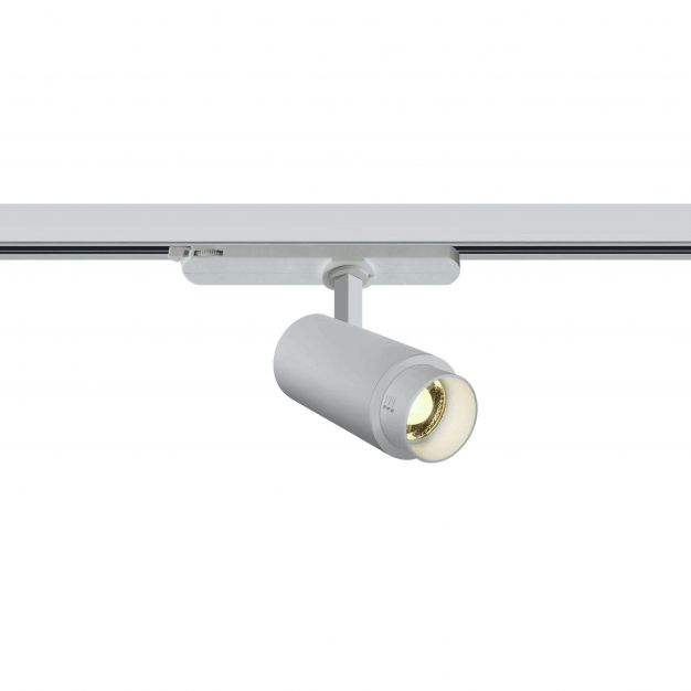 ONE Light Zoomable - rail spot met instelbare lichtbundel 20 tot 60 graden - 3-fase railsysteem - Ø 5,5 x 14,8 cm - 15W LED incl. - wit