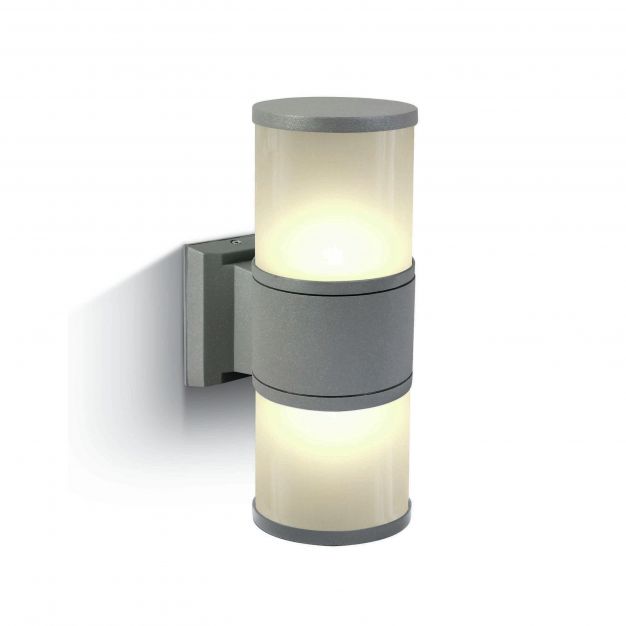 ONE Light E27 Tube Lights - buiten wandverlichting - 10,7 x 30 cm - IP54 - grijs