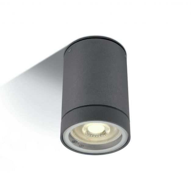 ONE Light GU10 Outdoor Cylinders - buiten plafondverlichting - Ø 6,5 x 9,5 cm - IP54 - antraciet