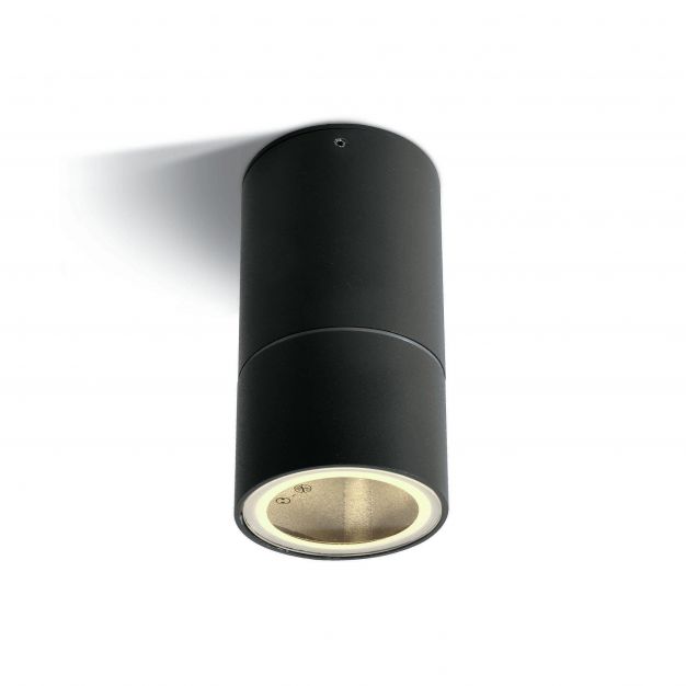 ONE Light GU10 Dark Light Outdoor - buiten plafondverlichting - Ø 6,5 x 13 cm - IP54 - zwart