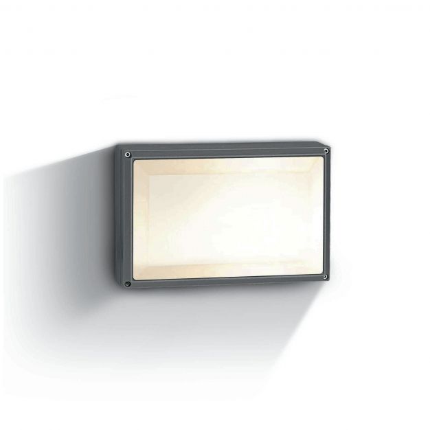 ONE Light Square E27 Outdoor - buiten plafond/wandverlichting - 27,5 x 18 x 8 cm - IP54 - antraciet
