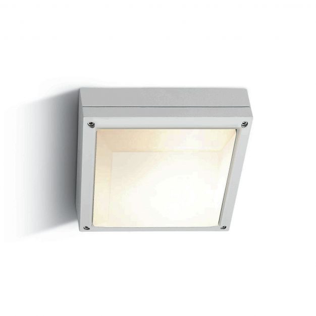 ONE Light Square E27 Outdoor - buiten plafond/wandverlichting - 27 x 27 x 8 cm - IP54 - wit