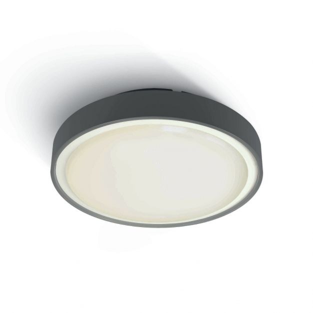 ONE Light LED Plafo Outdoor Round - buiten plafondverlichting - Ø 30 x 8,3 cm - 24W LED incl. - IP65 - antraciet