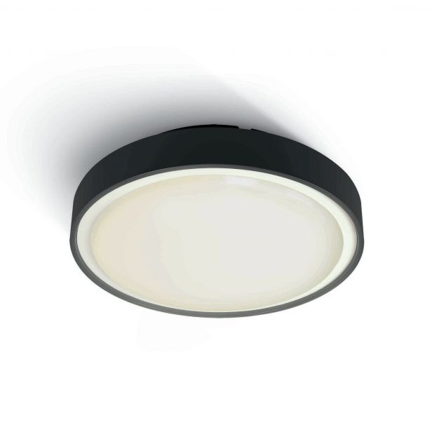 ONE Light E27 Plafo Outdoor - buiten plafondverlichting - Ø 26 x 9,3 cm - IP65 - zwart