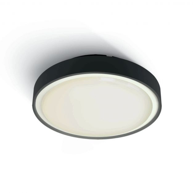 ONE Light E27 Plafo Outdoor - buiten plafondverlichting - Ø 30 x 9,3 cm - IP65 - zwart