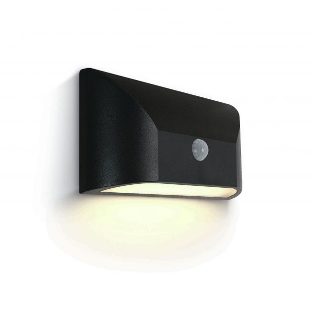 ONE Light Down Illumination - buiten wandverlichting met bewegingsmelder - 22 x 6 x 11,3 cm - 6W LED incl. - IP65 - antraciet
