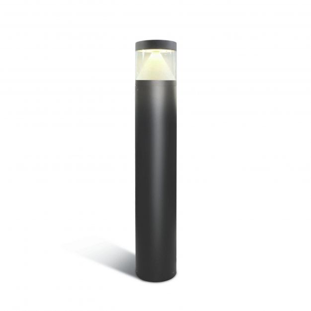 ONE Light LED Bollards Range - tuinpaal - Ø 16 x 100 cm - 20W LED incl. - IP65 - antraciet - witte lichtkleur
