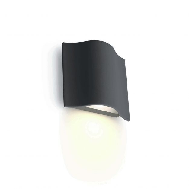 ONE Light Roof Tile - buiten wandverlichting - 12 x 5 x 12 cm - 6W LED incl. - IP54 - antraciet