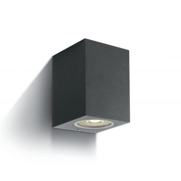 ONE Light GU10 Outdoor Cube Lights - buiten wandverlichting - 7 x 7,7 x 10 cm - IP65 - antraciet