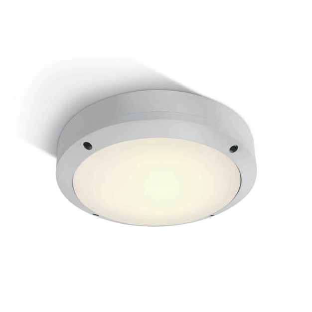ONE Light Classic Outdoor Range - buiten plafondverlichting - Ø 22 x 6,5 cm - 10W LED incl. - IP54 - wit
