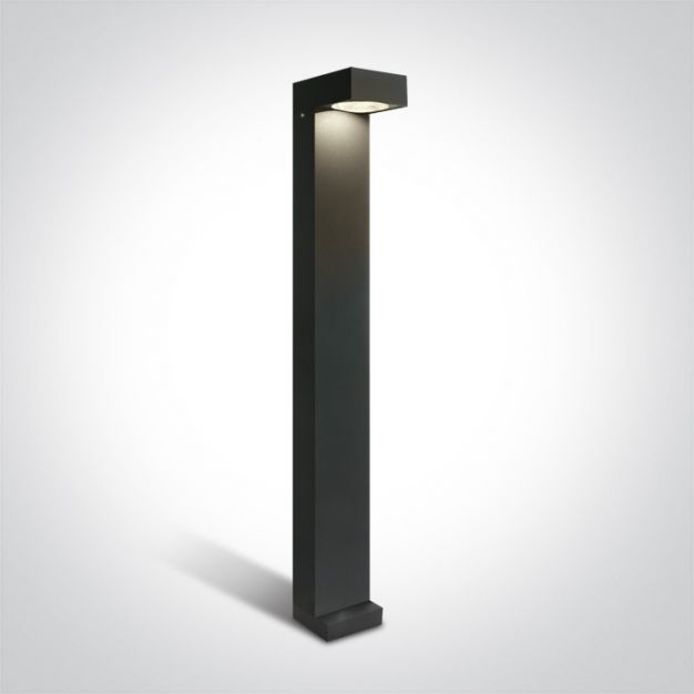 ONE Light LED Path Lights - tuinpaal - 9 x 13 x 70 cm - 6W LED incl. - IP65 - antraciet - witte lichtkleur