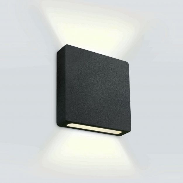 ONE Light Dark Light Step Series - inbouw wandverlichting - 5 x 4 x 5 cm - 2W dimbare LED incl. - IP65 - zwart