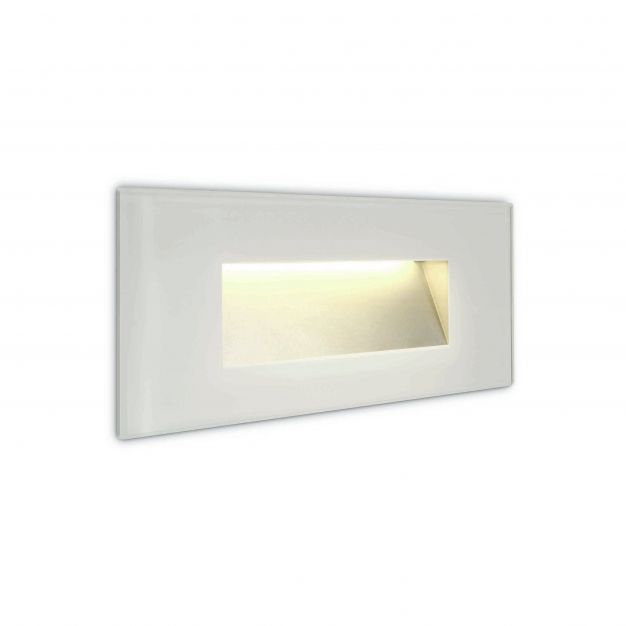ONE Light Glass Face - inbouw wandverlichting - 19 x 3,6 x 8 cm - 5W LED incl. - IP65 - wit