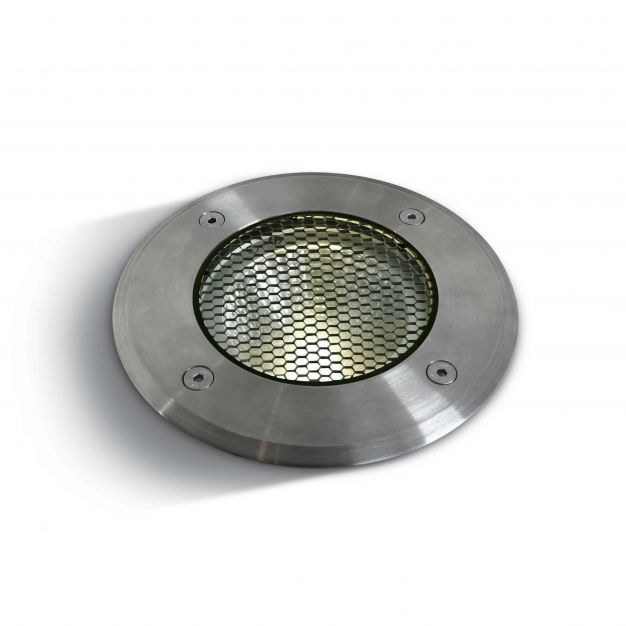 ONE Light COB Inground Range - grondspot voor buiten - Ø 145 mm, Ø 132 inbouwmaat - 20W dimbare LED incl. - IP67 - roestvrij staal - warm witte lichtkleur