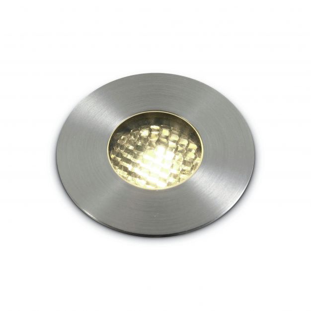 ONE Light COB Honeycomb Range - grondspot voor buiten - Ø 62 mm, Ø 52 mm inbouwmaat - 3W dimbare LED incl. - IP67 - roestvrij staal - warm witte lichtkleur
