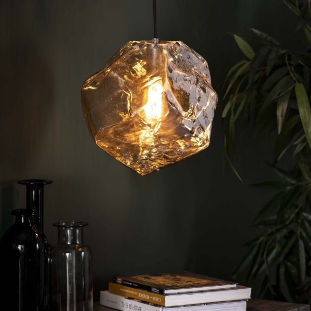 Vico Rock Chrome - hanglamp - Ø 25 x 150 cm - chroom glas