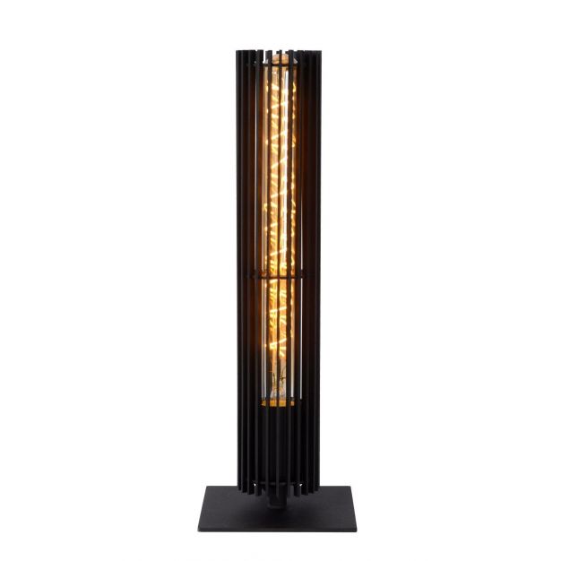 Lucide Lionel - tafellamp - Ø 12 x 37 cm - zwart