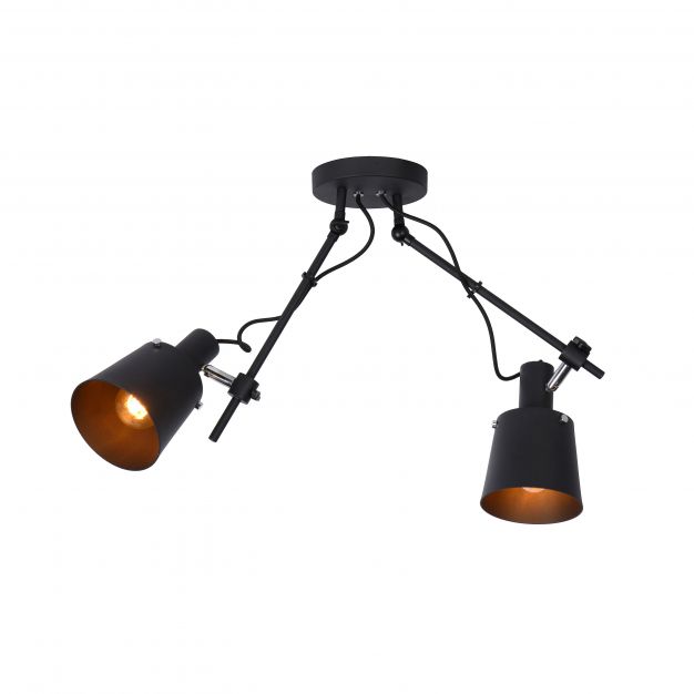 Lucide Quinny - plafondspot - 50 x 34 x 33 cm - zwart