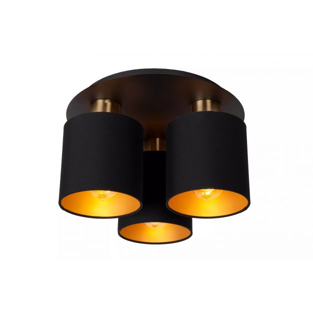 Lucide Fudral - plafondlamp - Ø 37 x 21 cm - zwart 