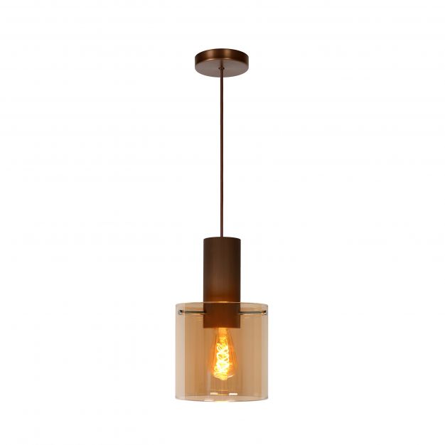 Lucide Toledo - hanglamp - Ø 20 x 165 cm - amber