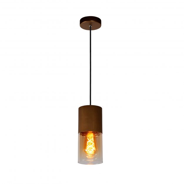 Lucide Zino - hanglamp - Ø 10 x 153 cm - amber