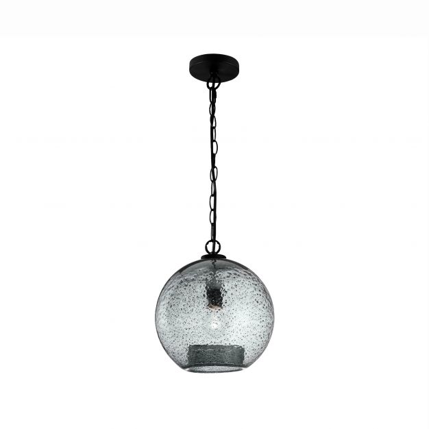 Nova Luce Ancona - hanglamp - Ø 30 x 250 cm - grijs-benzine