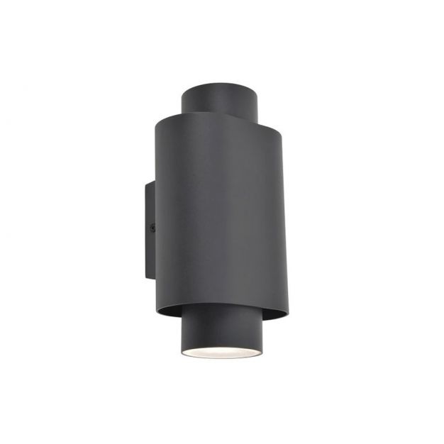 Lutec Cypres - buiten wandlamp - 9,6 x 10,9 x 20,2 cm - IP44 - donker grijs 