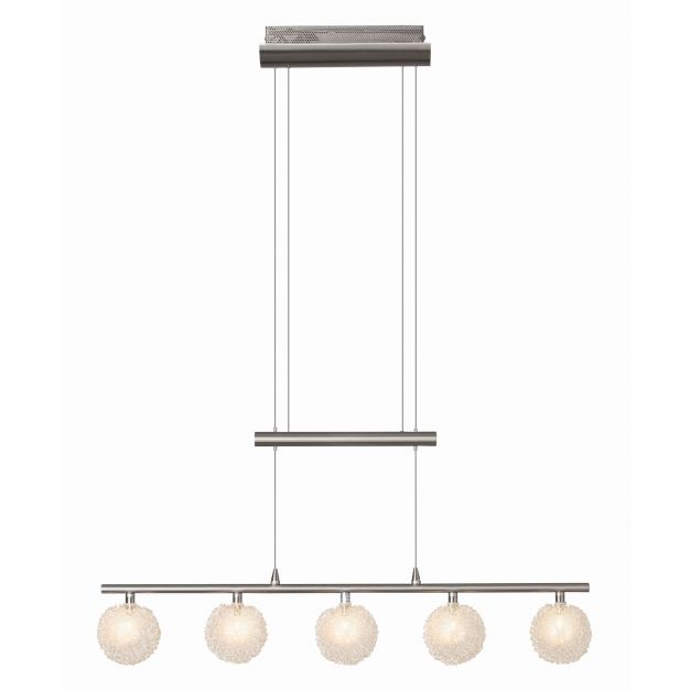 Bralis hanglamp 5 - satijn chroom
