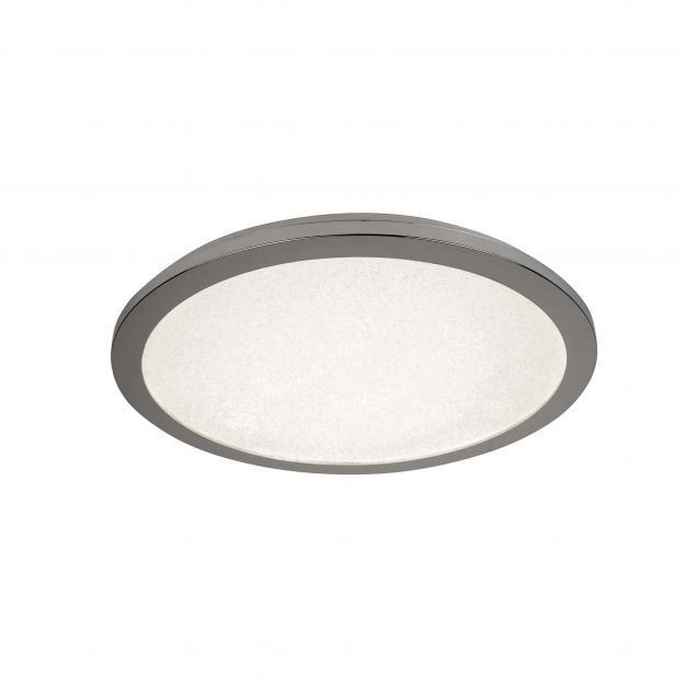 Searchlight LED Bathroom - plafondlamp badkamer - Ø 60 x 3,2 cm - 26W LED incl. - IP44 - chroom 