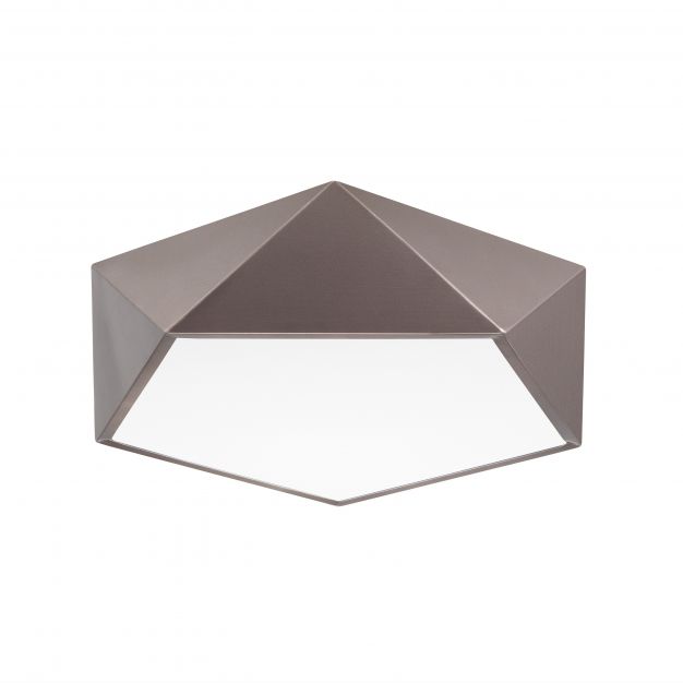 Nova Luce Darius - plafondverlichting - 40 x 40 x 10 cm - brons en mat wit