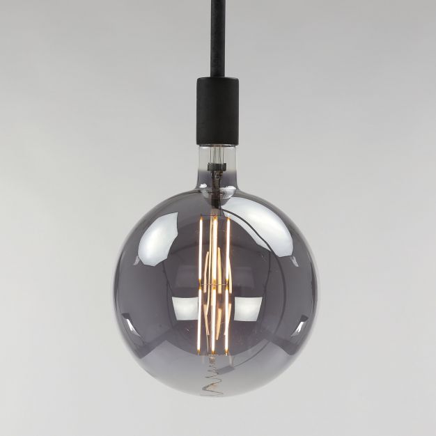 Vico LED filament lamp dimbaar - Ø 20 x 28 cm - E27 - 8W - 2700K - grijs