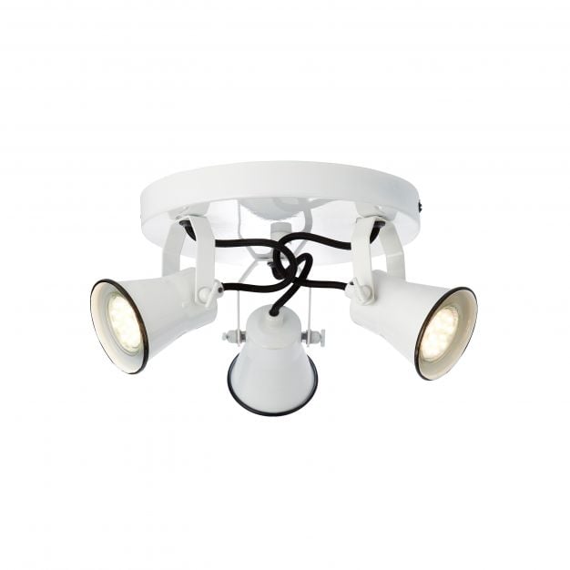 Brilliant Rancher - opbouwspot 3L - Ø 21 x 12 cm - wit hoogglans
