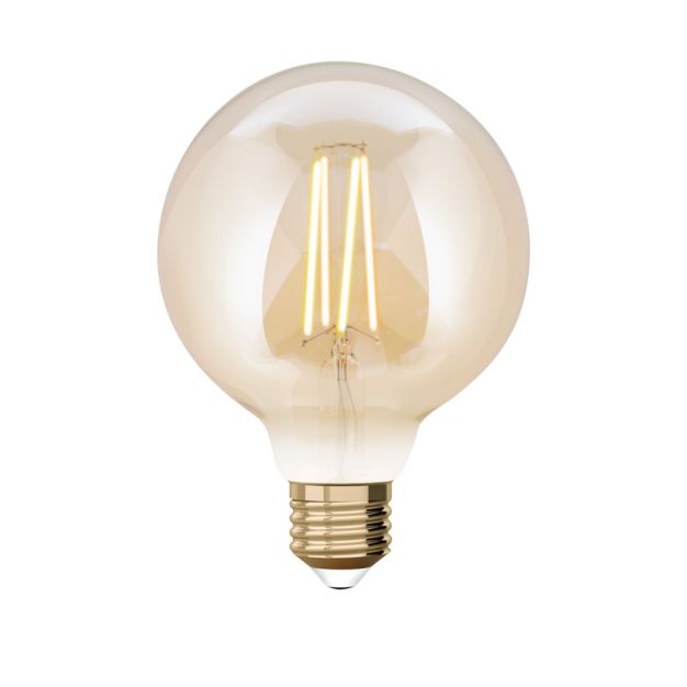 Lutec Smart LED lamp - Lutec Connect - Ø 9,5 x 14 cm - E27 - 7,5W - dimfunctie via app - 2200 tot 5500K - amber