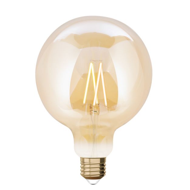 Lutec Smart LED lamp - Lutec Connect - Ø 12,5 x 17,5 cm - E27 - 7,5W - dimfunctie via app - 2200 tot 5500K - amber