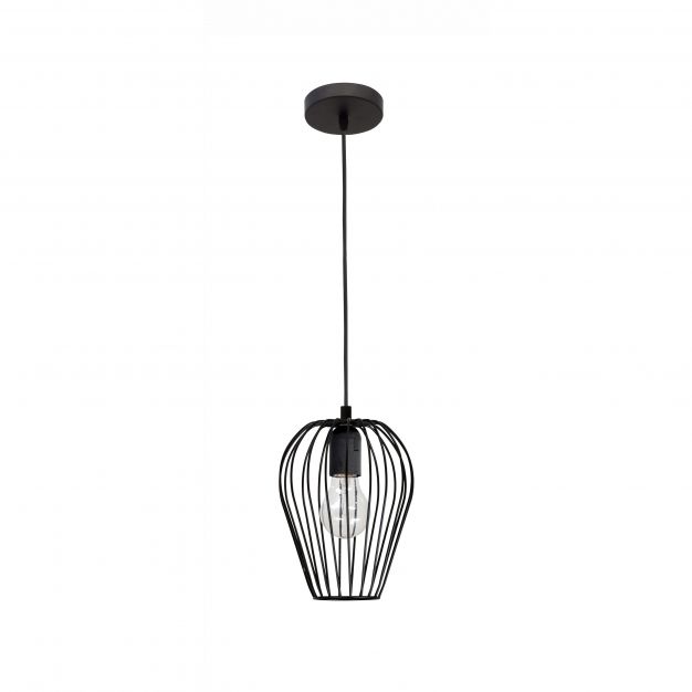 Nova Luce Sage - hanglamp - Ø 17 x 140 cm - zwart